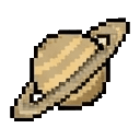 planet in pixel style